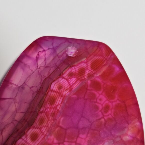 *Sale* Rose Dragon Veins Agate Oval Holes Reiki Pendant Bead Stone - Picture 4 of 10